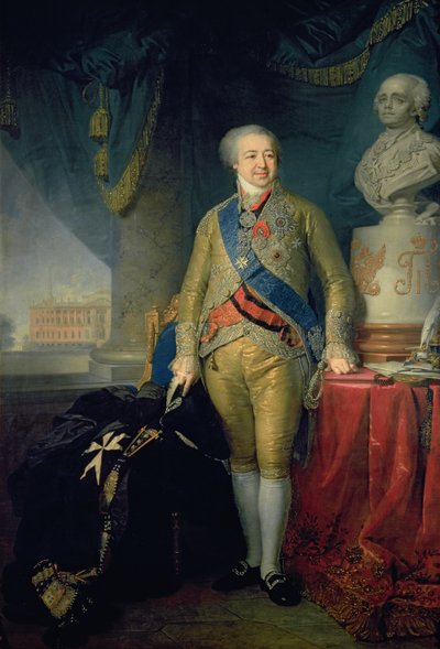 Portret van Graaf Alexander Kurakin (1757-1825), 1802 door Vladimir Lukich Borovikovsky